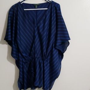 Ralph Lauren blouse in blue and black pattern